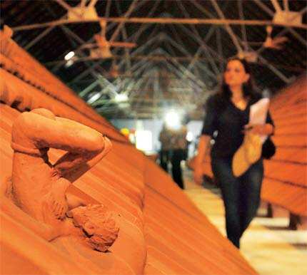 A marvellous initiative: A visitor looks at an installation by Tallur LN at the Kochi-Muziris Biennale. The first ever biennale in India features works of 80 artists from 24 countries A marvellous initiative: A visitor looks at an installation by Tallur LN at the Kochi-Muziris Biennale. The first ever biennale in India features works of 80 artists from 24 countries